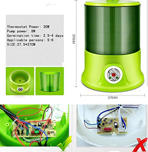 WG Intelligent Bean Sprouts Machine Grow Automatic Large Capacity Thermostat Green Seeds Growing Automatic Bean Sprout Machine 220V