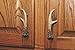 Rivers Edge Products 2-Pack Drawer Pulls, Poly Resin Cabinet Knobs with Screws, Cabinet Handles for Bathroom, Kitchen, or Furniture Dresser, Deer Antlers