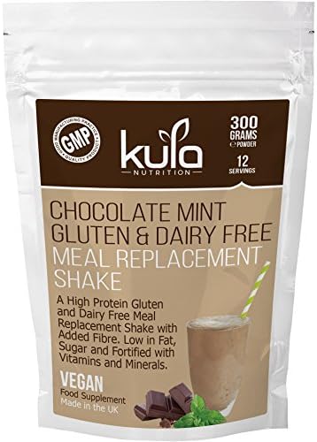 Vegan Dairy & Gluten Free Meal Replacement Shake For Weight Loss Support - 12 Servings - 300g - Chocolate Mint Slim Shake - Low Calorie Diet Drink (Only 88kcals) - High Protein (17.9g Per Serving), Low Sugar, Low Fat Slimming Shake.