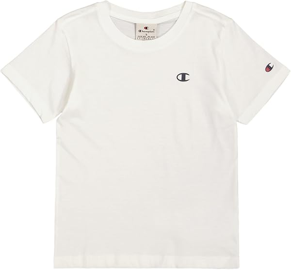 Champion Legacy Basics B-S-s Crewneck T-Shirt Kinder & Jungen, Weiß, 11-12 Jahre