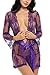 Avidlove Women's Lace Kimono Sexy Nightgown Transparent Mesh lingerie