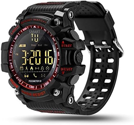 ROADTEC Digital Smart Watch, IP67 Waterproof 5ATM Bluetooth 4.0 Sport Smartwatch with Call SMS Notification Pedometer Remote Camera for iOS Android …
