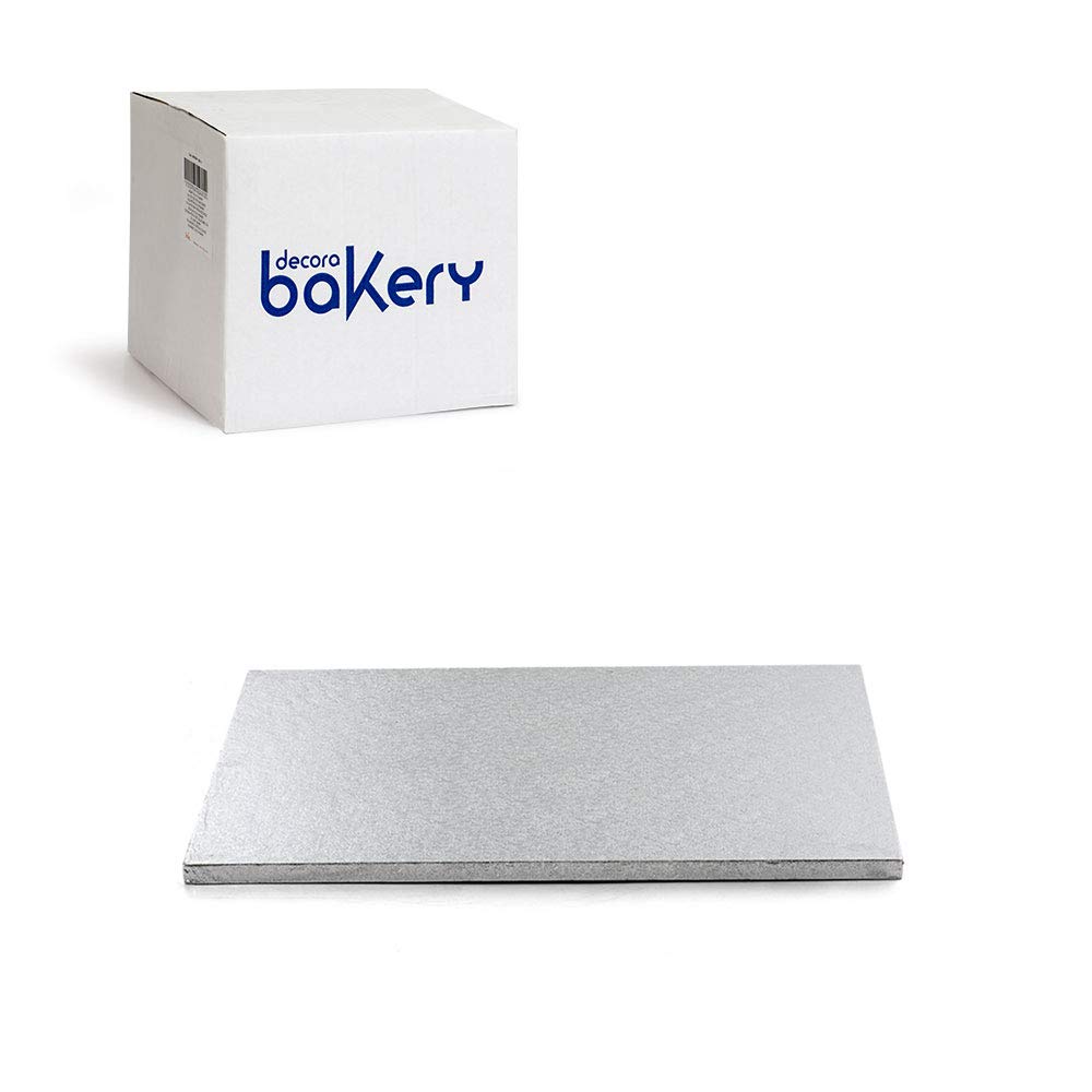 DECORA 0931220 Silver CAKEBOARD 20 X 30 X H 1,2 CM, Carta