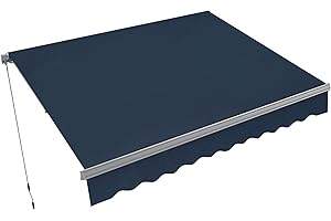 MCombo Patio Awning 8x7 Feet Sunshade Canopy for Manual Retractable Awnings, 4607 (8x7ft, Dark Blue)