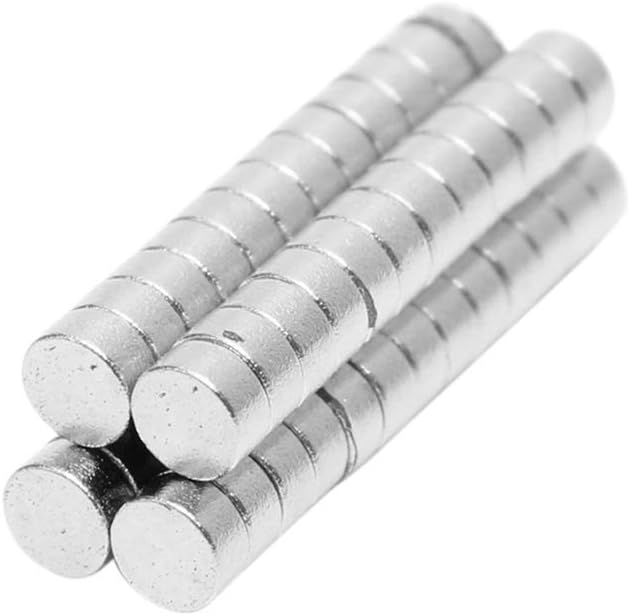 Ebestus 50Pcs N52 Rare Earth DIY Neodymium Magnets, 3x1.5mm Round Cylinder Super Strong Magnet for Fridge, Pin Board, White Board or Picture