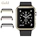Josi Minea Apple Watch [42mm] Protective Snap-On Gold Case with Built-in Clear Glass Screen Protector - Premium Anti-Scratch & Shockproof Shield Guard Full Cover for Apple Watch - 42mm [ Golden ]