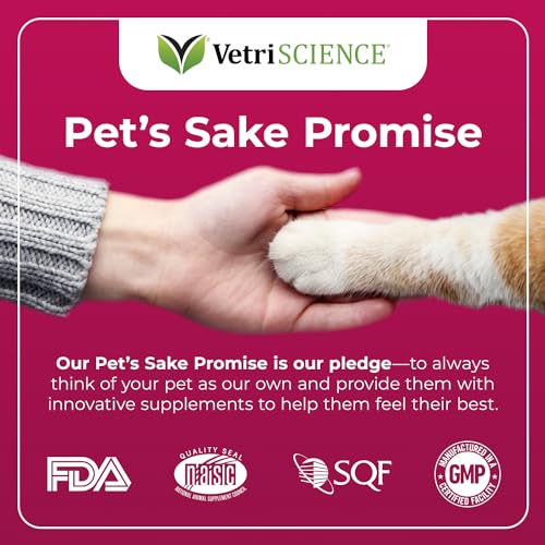 VETRISCIENCE HAIRBALL CONTROL CHEWS FOR CATS, OMEGA-3 AND FIBER SUPPLEMENT, SUPPORT DIGESTION AND SKIN AND COAT, TASTY SMALL BITES, CHICKEN, 60 COUNT
