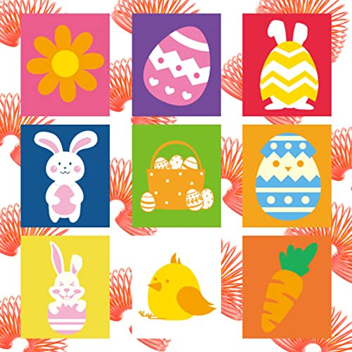 JOHOUSE 45PCS Easter Magic Springs, Plastic Spring Toy Easter Eggs Toys Filled Party Supplies for Kids Party Favor Gift