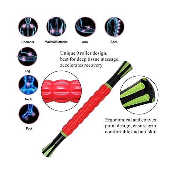 Yupro Muscle Roller Stick, Muscle Massage Roller Tools for Athletes Runners Help Leg and Body Back Recovery Massage