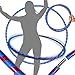 PRO Hula Hoops (Ultra-Grip/Glitter Deco) Weighted TRAVEL Hula Hoop (100cm/39') Hula Hoops For Exercise, Dance & Fitness! (640g) NO Instructions Needed - Same Day Dispatch.! (UV Blue / Purple Glitter)
