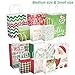 Party Funny 24 White Kraft Christmas Gift Bags Assorted Sizes with 60-Count Christmas Gift Tags(Bulk Set,6 XL,6 Large,6 Medium,6 Small)