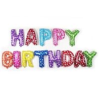 Simple polymer 16" Happy Birthday Alphabet Letters Balloons Foil Balloons Mylar Balloons Party Decoration Balloons, Colour
