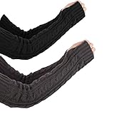 Novawo 2 Pairs Women’s Arm Warmers Long Fingerless Gloves Winter Warm Knit Gloves