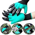 Garden Genie Gloves with Fingertips Claws 1-Pack Waterproof Gardening Gloves Both Hands with Claws for Digging, Spreading Soils, Raking, Rose Pruning