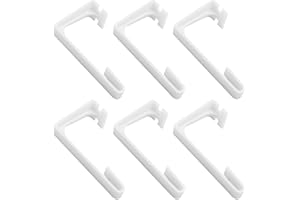 NOOTO 6 Pack White RV Curtains Holder for Camper Windows Side Curtain Hold RV Curtain Track Clips RV Accessories Inside RV Windows Curtains Clips（Without Included mounting Screws）