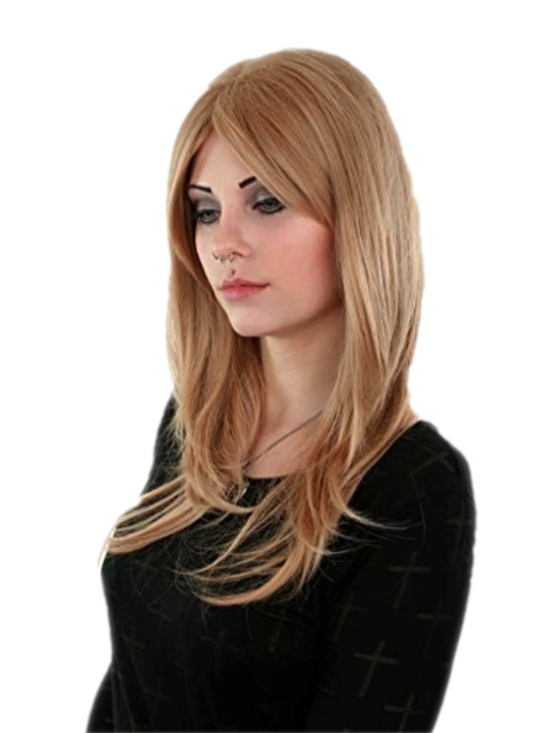 Prettyland C1703 Layered Straight Long Hair Wig in Ash Blonde in Casual Hairstyle