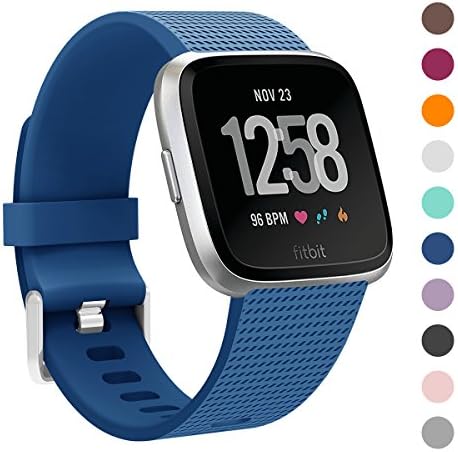 Hanlesi for Fitbit Versa Strap, Fit bit Versa Accessory Classic Adjustable Sport Band Replacement Wristband for Fitbit Versa Small Large