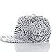Sannysis Fashion Vintage Baseball Flat Bill Hat Hippie Eye Hiphop Adjustable Cap (white)