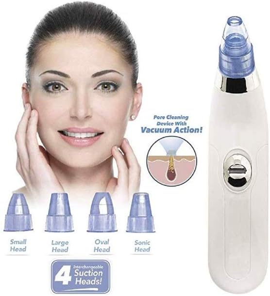 PrinceBeauty 4 in 1 Multi-function Blackhead Whitehead Extractor Remover Device - Acne Pimple Pore Cleaner Vacuum Suction Tool For Men And Women