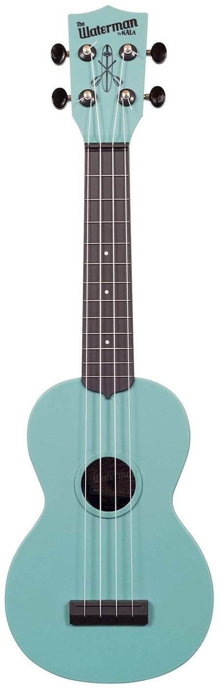 Kala Makala Waterman Glow in the Dark Aqua Blue Soprano Ukulele, Glow in the Dark Blue, Soprano