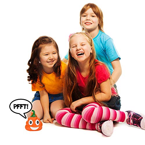 image for OUR FRIENDLY FOREST Halloween Pumpkin Poop Emoji - Lights Up and Farts