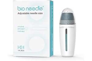 BEAUTIMATE Adjustable Hydra Needle Derma Stamp Microneedle Tool and Serum Applicator - Cosmetic Microneedling Tool 0.25mm