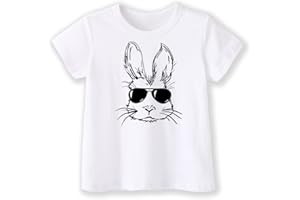 cheerilulu Easter Shirt for Toddly Boy Girls Kids, Happy Bunny Toddler T-Shirt, Spring Egg Hunt Kids Tee, 2-6T