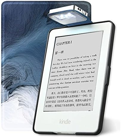Young Me All New Kindle E-reader Rechargeable Led Light and Auto Wake/Sleep and Hand Strap Leather Cover/Case for Kindle 2016 6 inch 8th generation( Not Fit Kindle Paperwhite) Abstract Painting