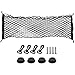 ZILONG Cargo Net Hammock Trunk Organizer Vehicle Storage with 4 Adjustable Hook Black (Y123)