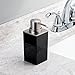 InterDesign Clarity Soap Dispenser Pump for Body Moisturizer, Liquid Hand Soap, Sanitizer or Aromatherapy Lotion - Black/Brushed Nickel