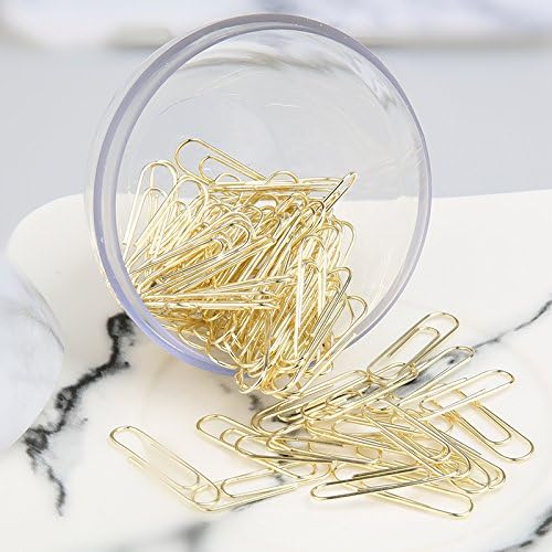 Amazon Multibey ペパークリップ ゼムクリップ ゼムピン 28mm ゴールド 100pcs 磁力あり ゼムクリップケース付き 文房具 オフィス用品 文房具 オフィス用品