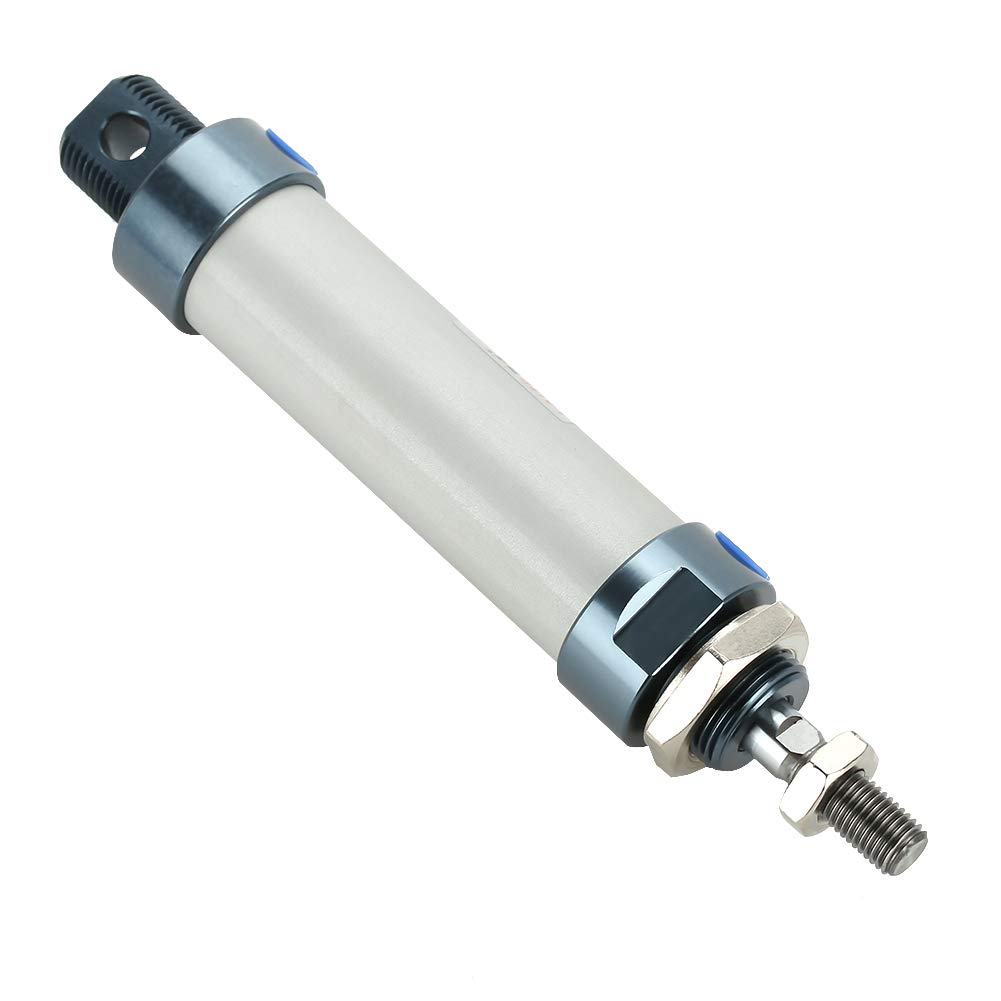 Minitype Air Cylinder 25mm Bore 50mm Stroke Single Rod Mini Pneumatic Air Cylinder Double Acting (25x50mm)