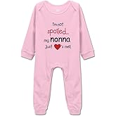 I'm Not Spoiled My Nonna Just Loves Me Baby Bodysuit Newborn Outfit Cute Rompers