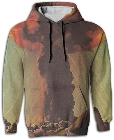 EURJFHD Mushroom Cloud Men Cute Oversized Long Sleeve Hipster Pullover Hoodie Sweatshirts Sweatshirt For Men