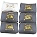 Heather & Willow 6 Piece Set | Bride Tribe Canvas Cosmetic Makeup Clutch Gifts Bag for Bridesmaid Proposal Box & Bridesmaids Bachelorette Party Favors (Grey)