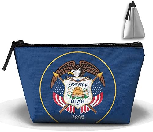 Utah Flag UT Travel Makeup Bag Cosmetic Bags Toiletry Bag Clutch Pouch Multi-Purpose Organizer Bag 8.6 X 2.7 X 4.7"