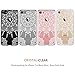 Clear iPhone 7 Case for girls, iPhone 8 Case,LUHOURI White Henna Mandala Floral Case, Transparent Plastic with Clear TPU Bumper Protective Back Phone Case Cover for iPhone 7/iPhone 8 (4.7 Inch)