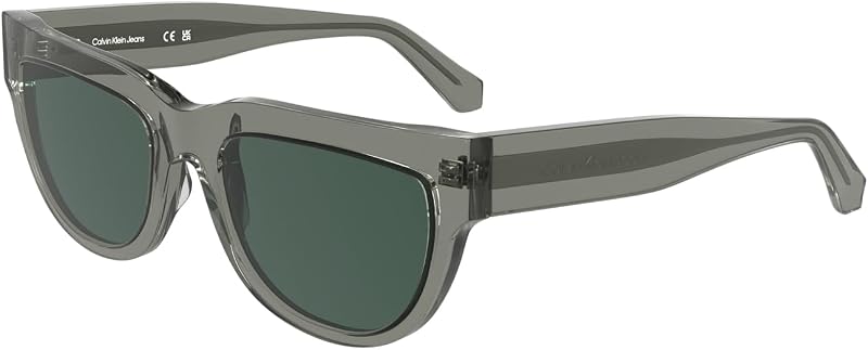 Women's Sunglasses CKJ25600S - Grey To Dark Grey with Solid Green Lens