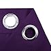 NICETOWN Thermal Insulated Blackout Kitchen Valances- Energy Smart Eyelet Top Blackout Curtain Tiers (2 Panels, 42W by 36L + 1.2 inches Header, Royal Purple)