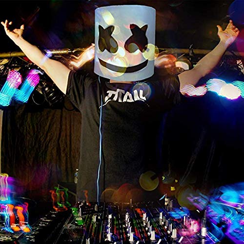 Demi Sharky DJ Marshmello Helmet/Marshmellow mask for Kids＆Adult/Latex Marshmello Mask for Music,Party etc