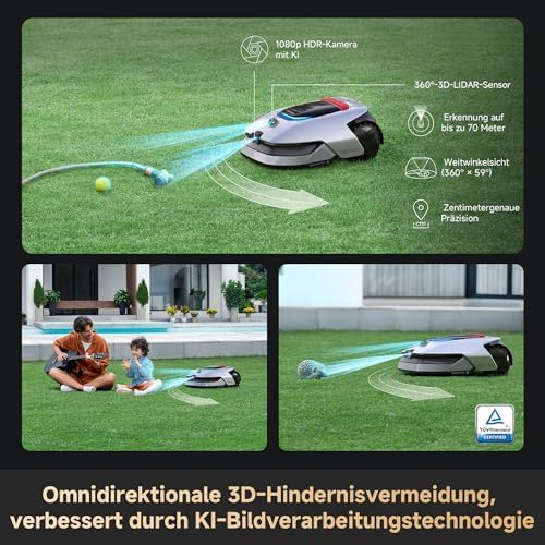 A2 1200 Mähroboter – Kabellos ohne RTK, für Flächen bis zu 1200 m²