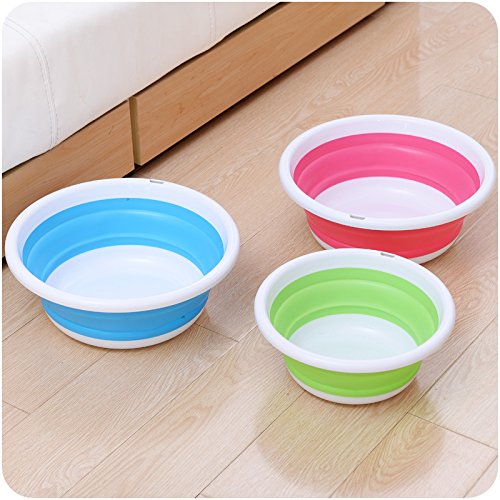 PERHOME Multipurpose Collapsible Dish Tub Bowl BPAFree Round