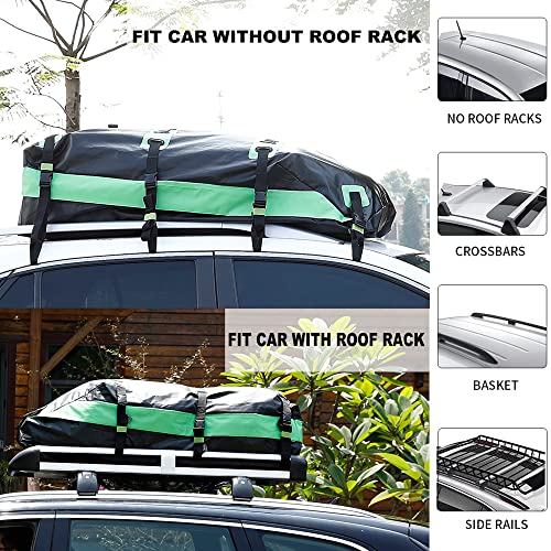 Premium Rooftop Cargo Carrier Bag,100 Waterproof Car Roof Bag, 15
