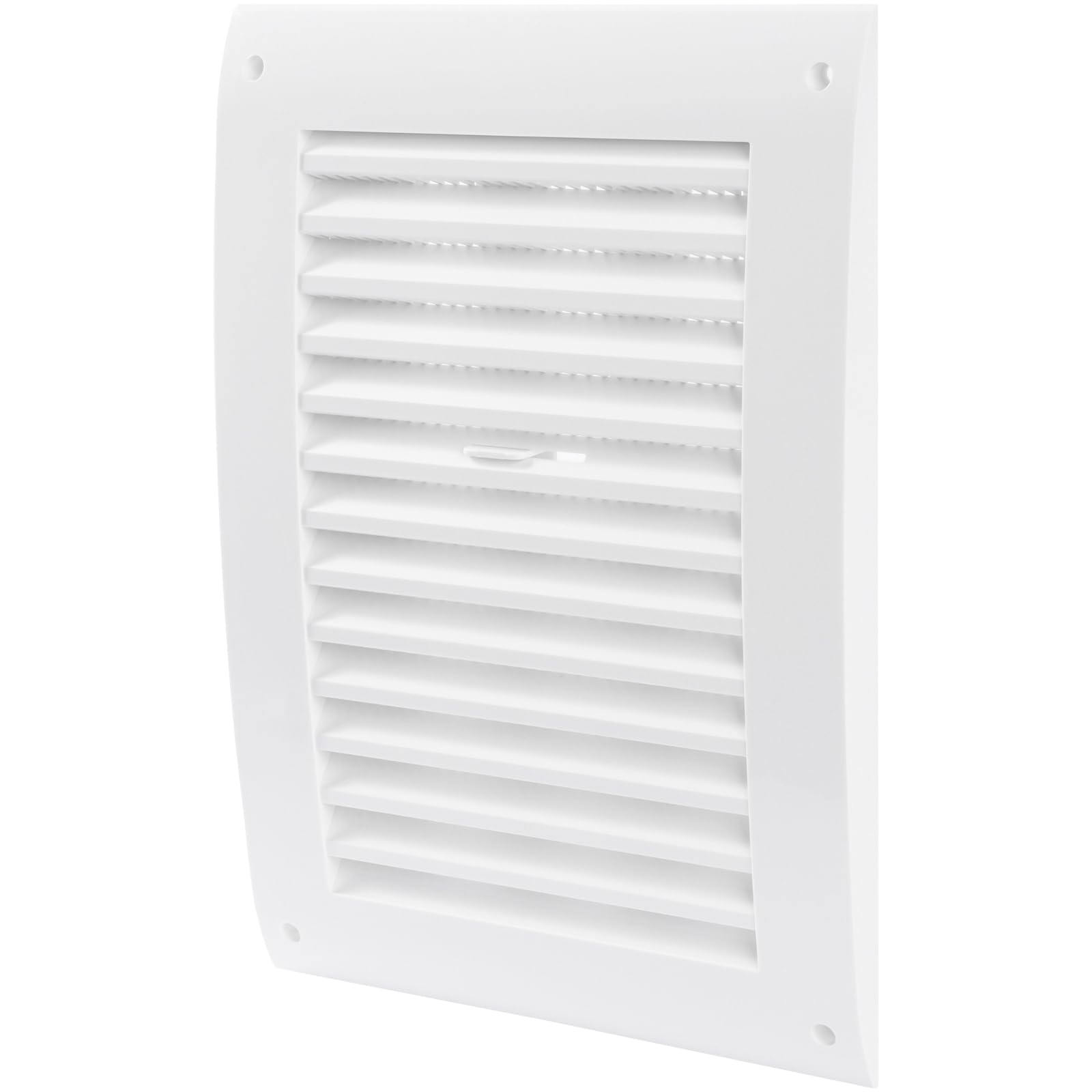Repa Market White Adjustable Plastic Ventilation Grill 250 x 170 mm / 9.84" x 6.69" Inch - Louvered Air Vent Covers for Walls, Ceiling Outside and Inside - Bathroom, Shed Vent Cover with Mesh Screen