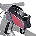 KUOKALE Bicycle Frame Bag Bike Front Tube Handlebar Bag 6.0 inch Touch Screen Mobile Phone Bag Bike Front Frame Large Capacity Storage Bag Bikes Accessories.