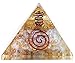 Opalite Quartz Crystal Orgone Reiki Pyramid Kit/Includes 4 Crystal Quartz Energy Points/EMF Protection Meditation Yoga Energy Generator