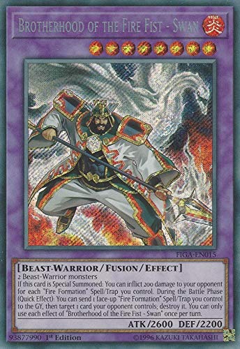 Yu-Gi-Oh! - Brotherhood of The Fire Fist - Swan - FIGA-EN015 - Secret Rare - 1st Edition - Fists of The Gadgets at Amazon