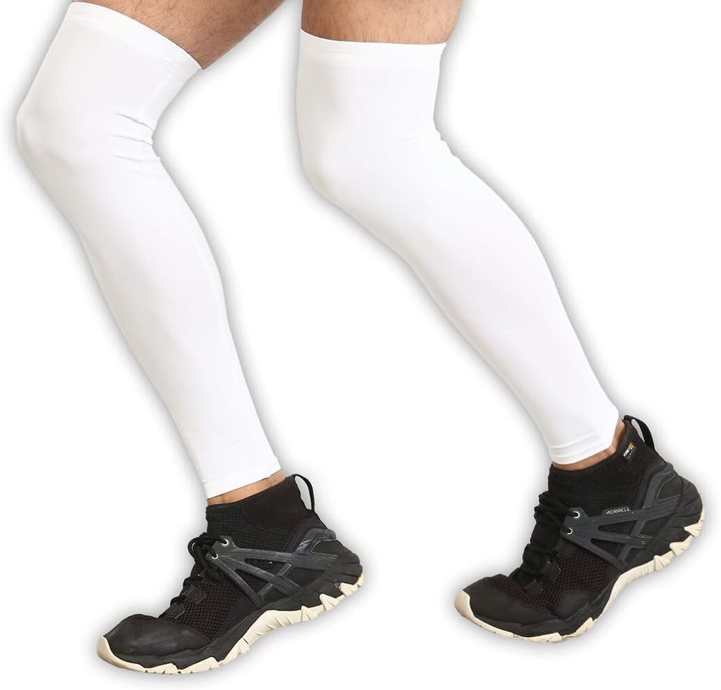 Tough Outdoors Compression Leg Sleeves - Full Leg Sleeves for Men, Women & Youth - Basketball & Football Leg Sleeves - UPF 50 Sun Protection : Clothing