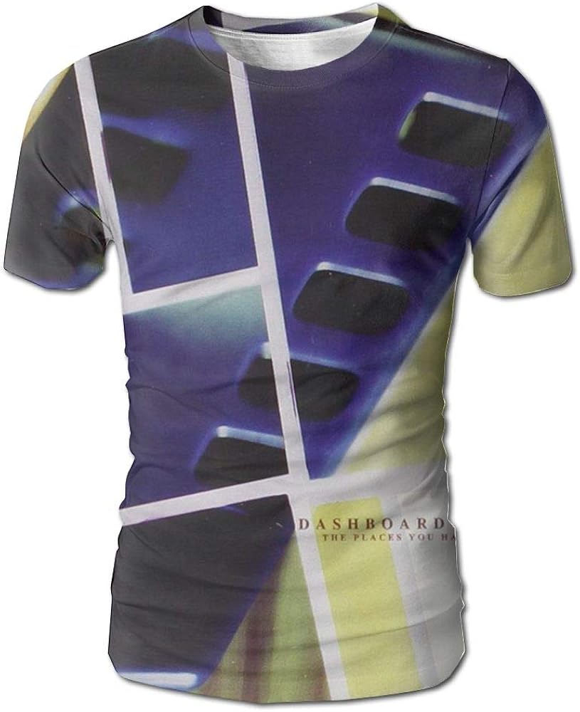 Geneva F Dashboard Confessional The Places You Have Come to Fear The Most Men's Fashion 3D Printed Short Sleeve T-Shirt