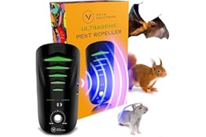 PESTJET New 2023 Premium Powerful Mouse Mice Rat Bat Squirrel Insects Repellent - Outdoor/Indoor - Electronic Ultrasonic Pest Repeller Plug in - Deterrent Rodent Control - Electromagnetic Waves Repellent